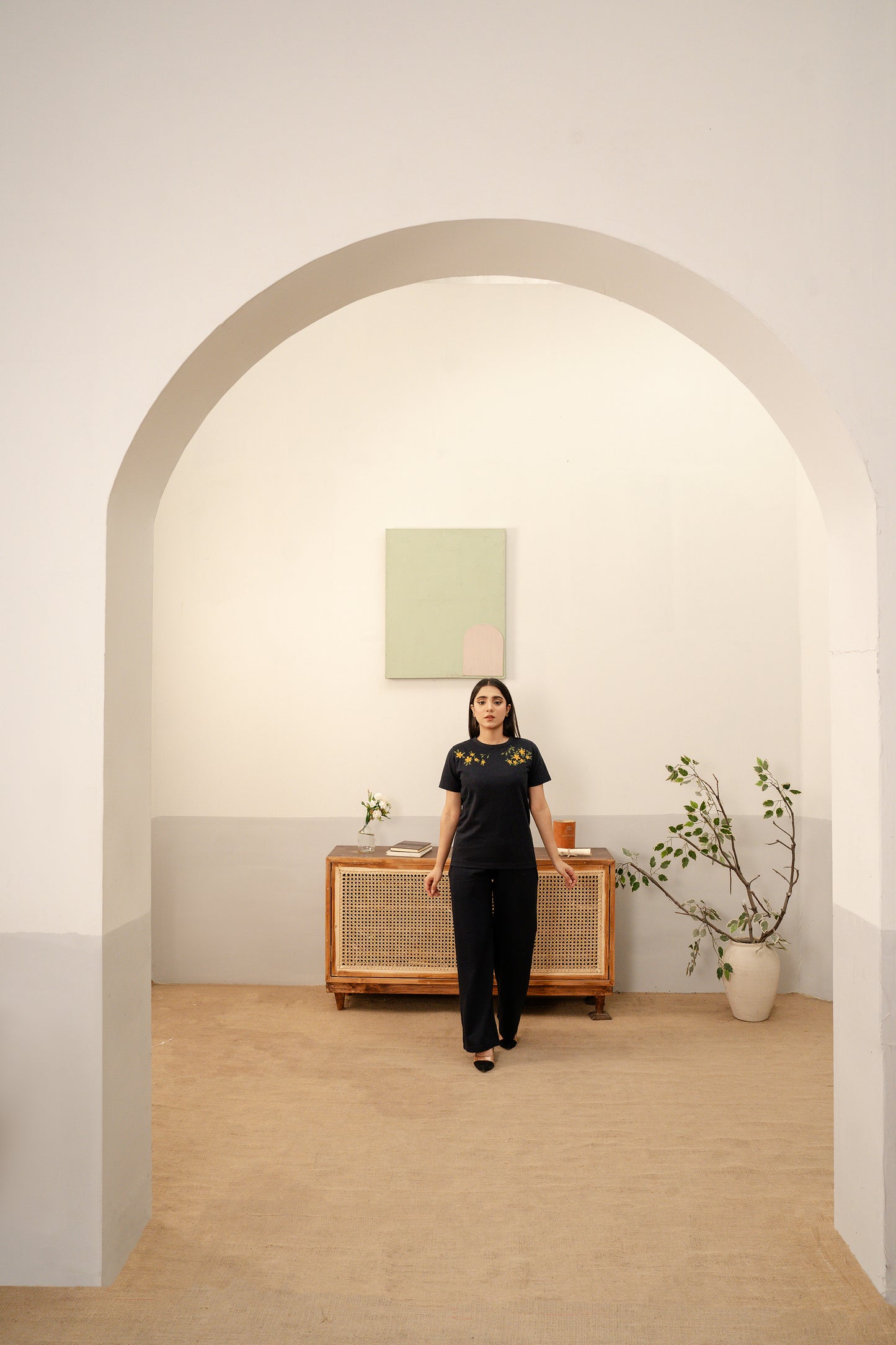 Embroidered Terry Coord-N Blue