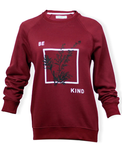 Printed Sweatshirt Maroon