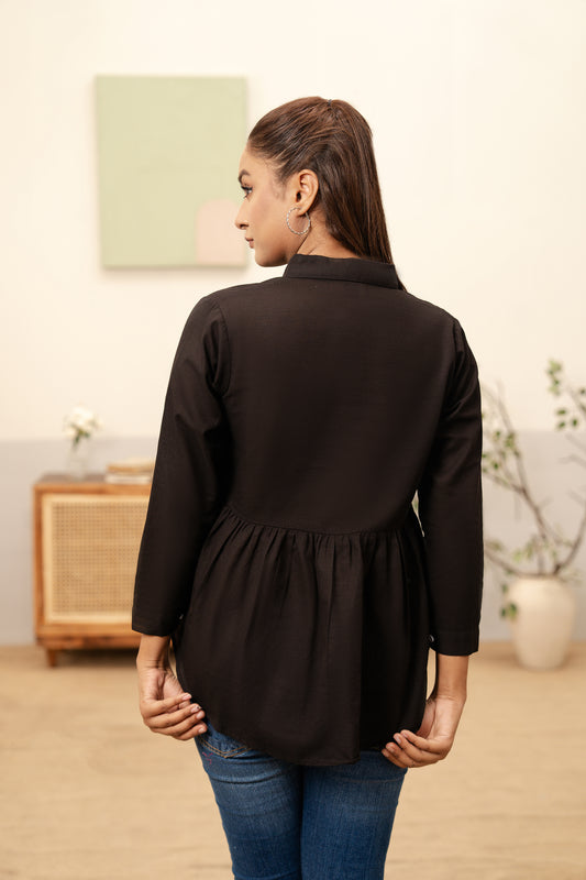 Flare Top-Black