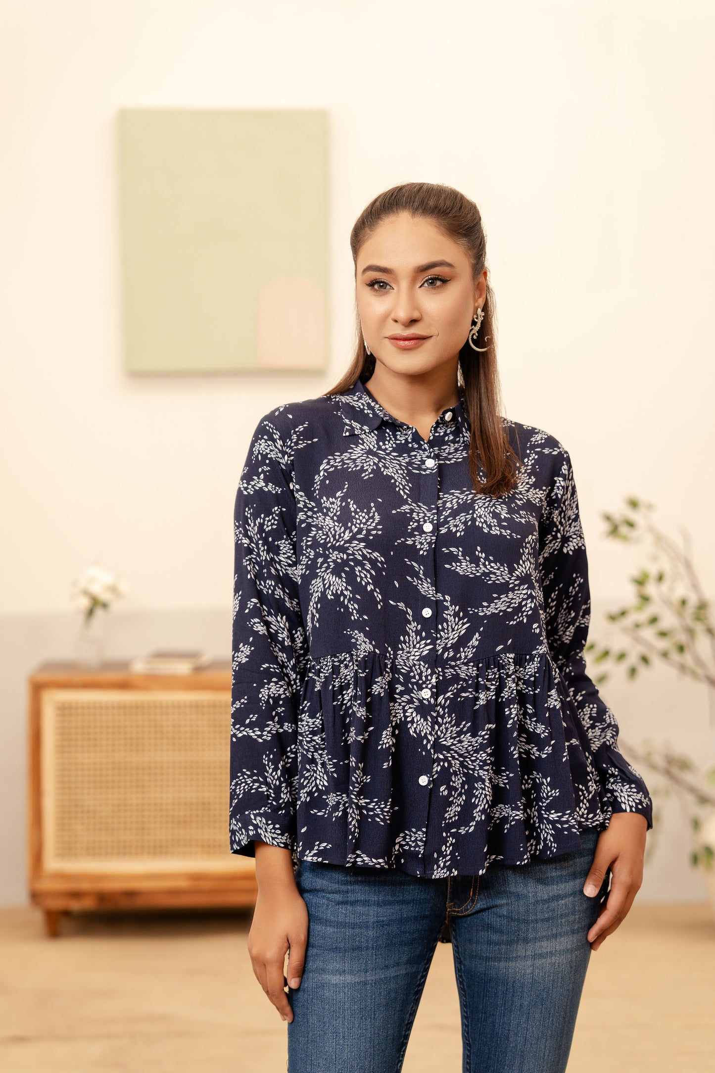 Flare Top-Blue