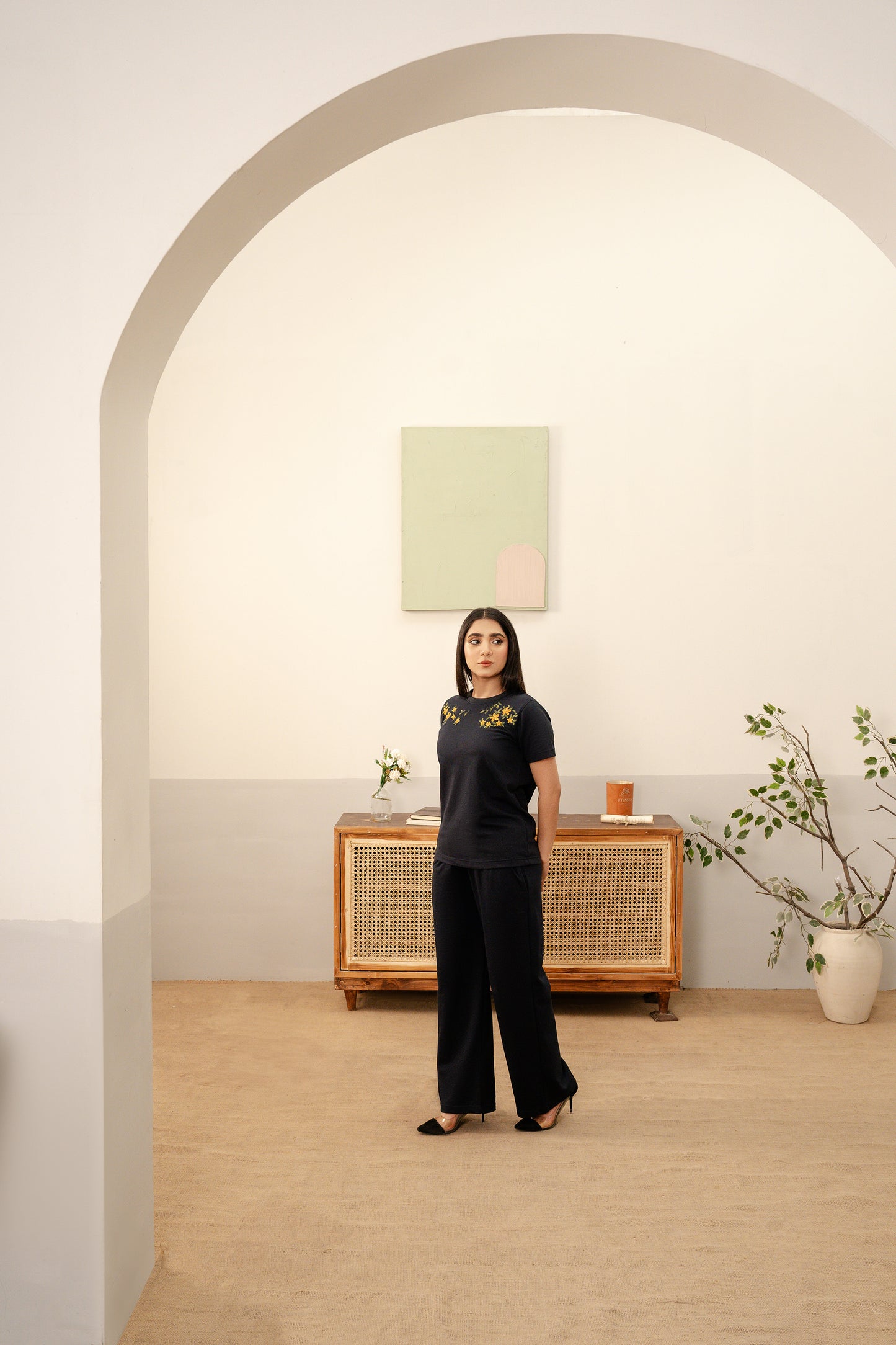 Embroidered Terry Coord-N Blue