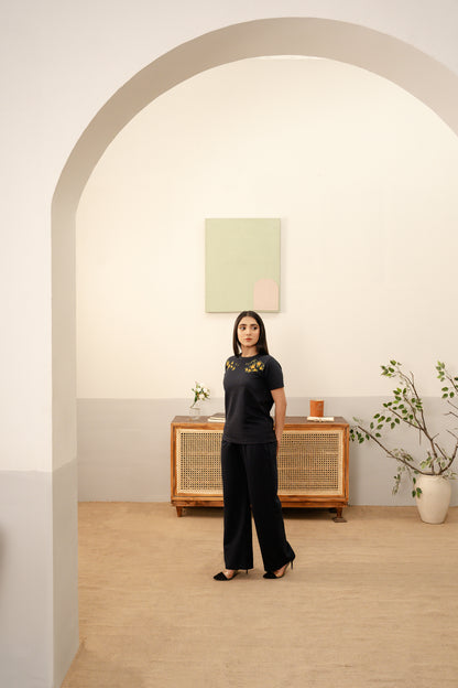 Embroidered Terry Coord-N Blue