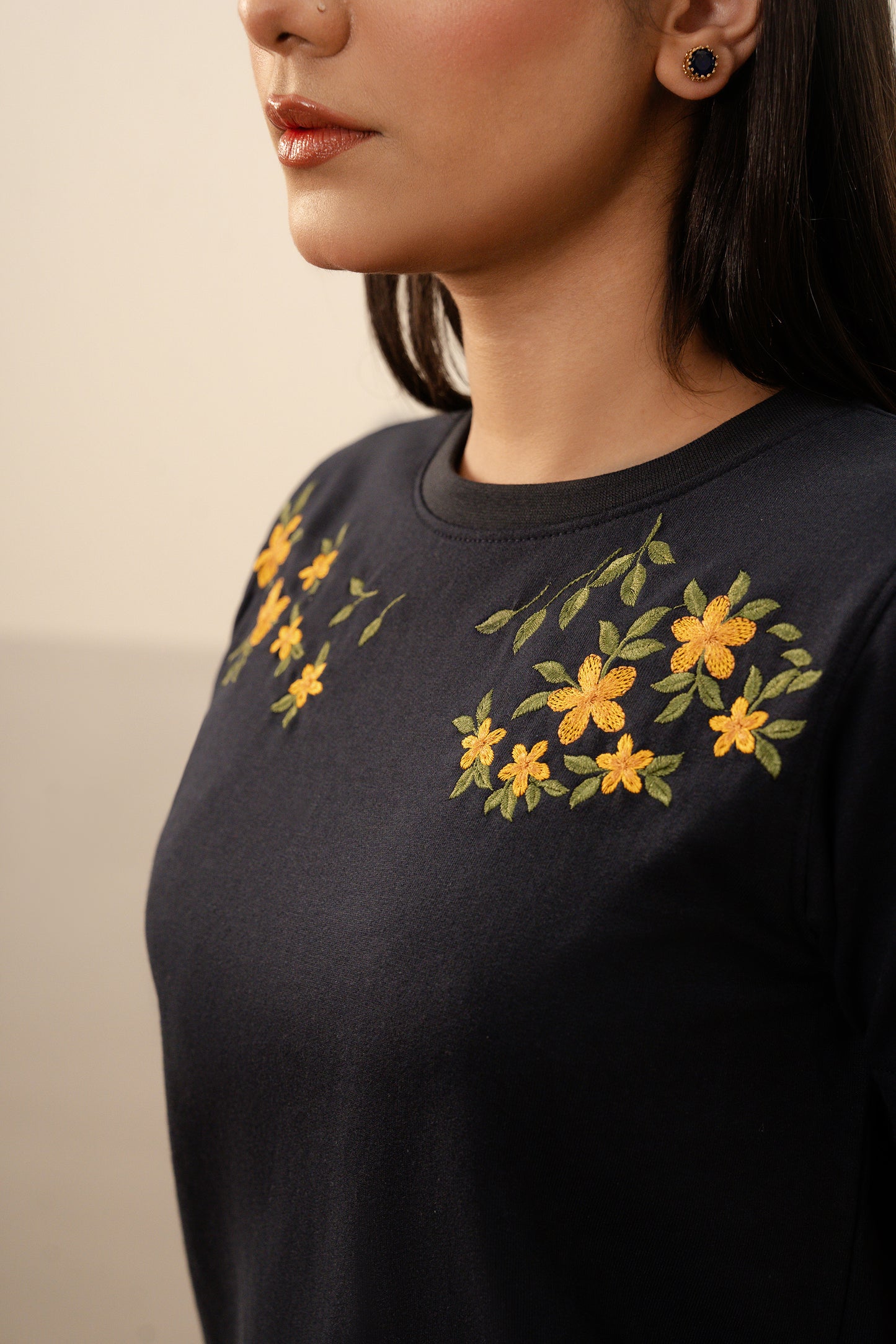 Embroidered Terry Coord-N Blue